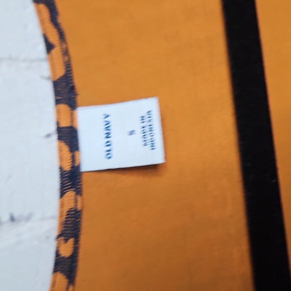 Old Navy Leopard Print Midi Dress Orange Blue Small - Picture 5 of 7